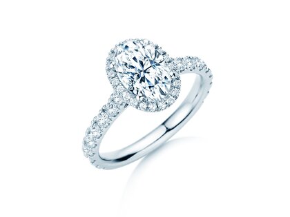 Verlovingsring Pure Emotion in 9K witgoud met Lab-grown diamanten 0,61ct E/VS