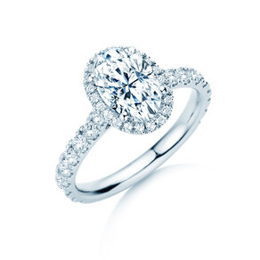 Verlovingsring Pure Emotion in 9K witgoud met Lab-grown diamanten 0,61ct E/VS