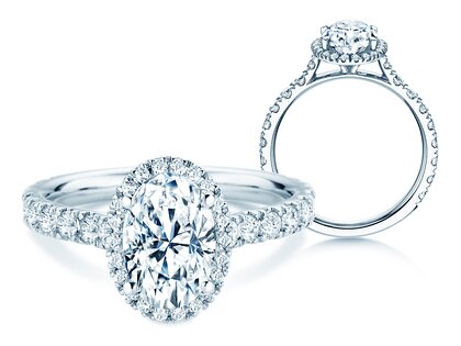 Verlovingsring Pure Emotion in 9K witgoud met Lab-grown diamanten 0,61ct E/VS