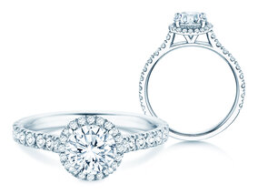 Verlovingsring Pure Infinity in 9K witgoud met diamanten 0,65ct G/SI