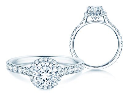 Verlovingsring Pure Infinity in 18K witgoud met diamanten 0,65ct G/SI