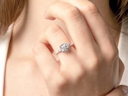 Verlovingsring Pure Life in 14K witgoud met diamanten 0,61ct G/VS