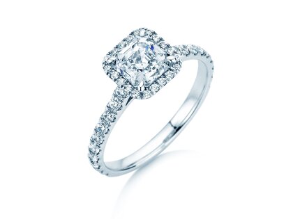 Verlovingsring Pure Life in 9K witgoud met Lab-grown diamanten 0,61ct E/VS