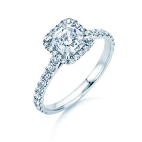 Verlovingsring Pure Life in 9K witgoud met Lab-grown diamanten 0,61ct E/VS
