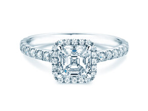 Verlovingsring Pure Life in 9K witgoud met Lab-grown diamanten 0,61ct E/VS