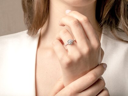 Verlovingsring Pure Life in 9K geelgoud met Lab-grown diamanten 0,61ct E/VS