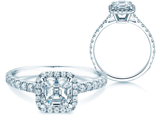 Verlovingsring Pure Life in 9K witgoud met Lab-grown diamanten 0,61ct E/VS