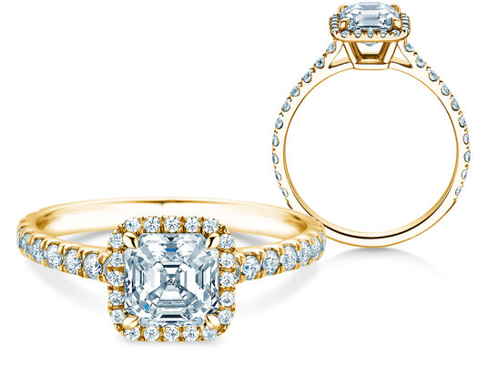 Verlovingsring Pure Life in 9K geelgoud met Lab-grown diamanten 0,61ct E/VS
