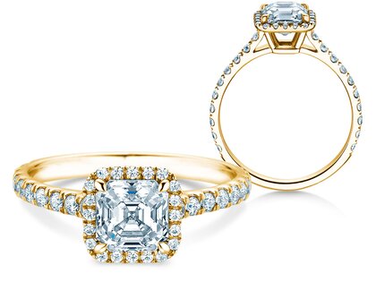 Verlovingsring Pure Life in 9K geelgoud met Lab-grown diamanten 0,61ct E/VS