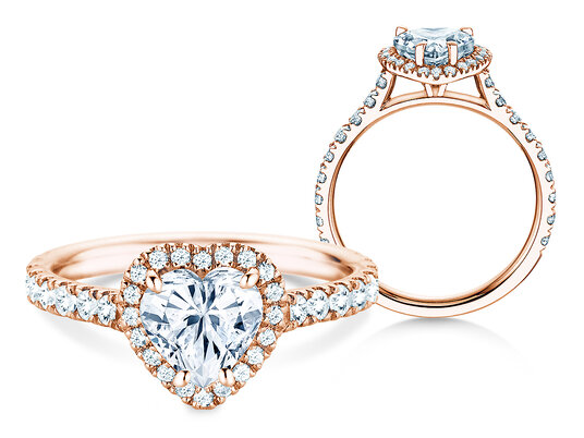 Verlovingsring Pure Love in 14K roségoud met Lab-grown diamanten 0,65ct E/VS