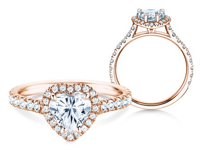 Verlovingsring Pure Love in 14K roségoud met diamanten 0,65ct G/SI