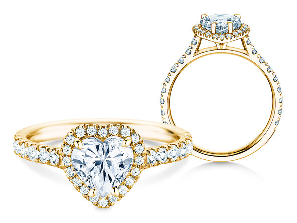Verlovingsring Pure Love in 9K geelgoud met Lab-grown diamanten 0,65ct E/VS