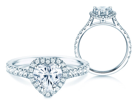 Verlovingsring Pure Love in 14K witgoud met diamanten 0,65ct G/SI