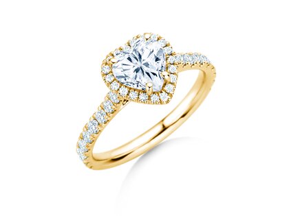 Verlovingsring Pure Love in 9K geelgoud met Lab-grown diamanten 0,65ct E/VS