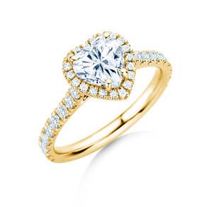 Verlovingsring Pure Love in 9K geelgoud met Lab-grown diamanten 0,65ct E/VS