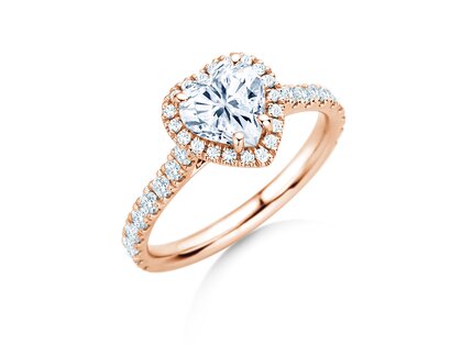 Verlovingsring Pure Love in 14K roségoud met diamanten 0,65ct G/SI