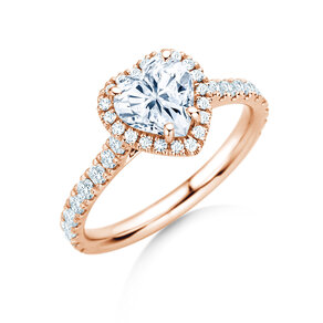 Verlovingsring Pure Love in 14K roségoud met diamanten 0,65ct G/SI