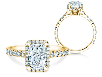 tempo Bedienen behuizing Geel gouden verlovingsringen - perfect voor klassieke sieraden