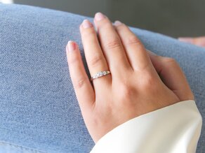 Verlovingsring 3 Stones in 18K witgoud met diamanten 1,00ct G/SI
