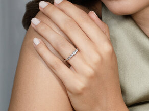 Verlovingsring 9 Diamonds in 14K roségoud met diamanten 0,43ct G/SI