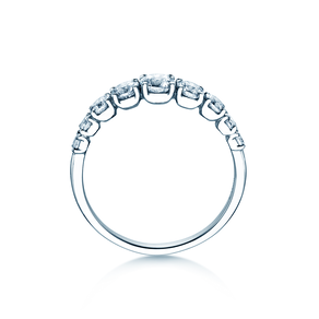 Verlovingsring 9 Diamonds in 9K witgoud met diamanten 1,00ct G/SI