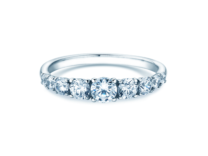 Verlovingsring 9 Diamonds in 9K witgoud met diamanten 1,00ct G/SI