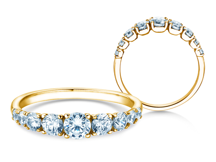 Verlovingsring 9 Diamonds in 9K geelgoud met diamanten 1,00ct G/SI