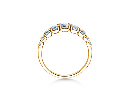 Verlovingsring 9 Diamonds in 9K geelgoud met diamanten 1,00ct G/SI