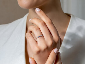 Verlovingsring 9 Diamonds in 9K witgoud met diamanten 0,27ct G/SI