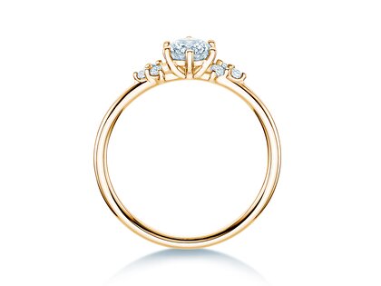 Verlovingsring Blossom in 14K geelgoud met diamanten 0,58ct G/SI