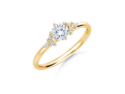 Verlovingsring Blossom in 14K geelgoud met diamanten 0,58ct G/SI