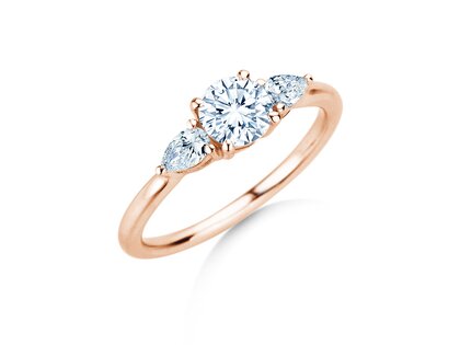 Verlovingsring Allure in 14K roségoud met diamanten 0,41ct G/SI