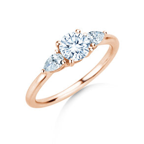 Verlovingsring Allure in 14K roségoud met diamanten 0,41ct G/SI
