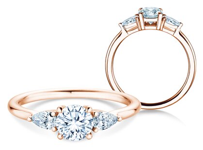 Verlovingsring Allure in 14K roségoud met diamanten 1,46ct G/SI