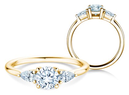 Verlovingsring Allure in 14K geelgoud met diamanten 0,74ct G/SI