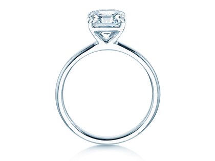 Verlovingsring Asscher Cut in 9K witgoud met Lab-grown diamant 0,15ct E/VS