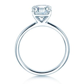 Verlovingsring Asscher Cut in 9K witgoud met Lab-grown diamant 0,15ct E/VS