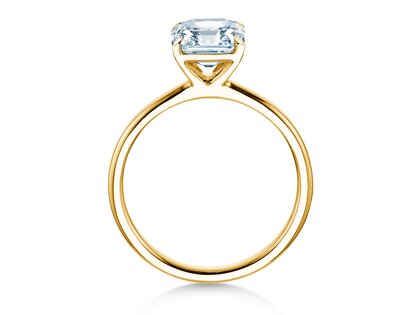 Verlovingsring Asscher Cut in 9K geelgoud met Lab-grown diamant 0,15ct E/VS