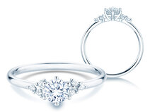 Verlovingsring Rose in 18K witgoud met diamanten 0,58ct G/SI