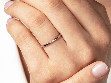 Verlovingsring Unity in 14K witgoud met diamanten 0,02ct G/SI
