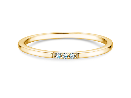 Verlovingsring Unity in 14K geelgoud met diamanten 0,02ct G/SI