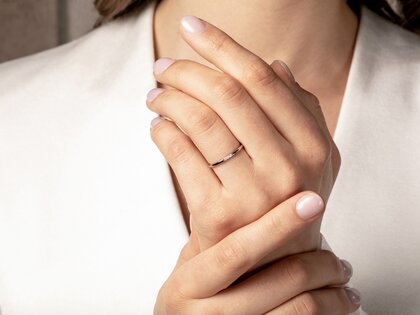 Verlovingsring Unity in 14K witgoud met diamanten 0,02ct G/SI