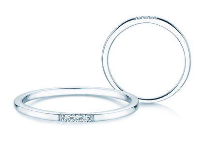 Verlovingsring Unity in 14K witgoud met diamanten 0,02ct G/SI