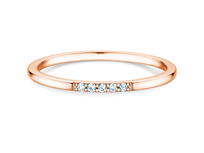 Verlovingsring Unity in 18K roségoud met diamanten 0,04ct G/SI