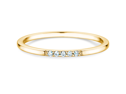 Verlovingsring Unity in 18K geelgoud met diamanten 0,04ct G/SI