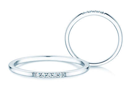Verlovingsring Unity in 18K witgoud met diamanten 0,04ct G/SI