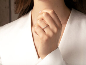 Verlovingsring Unity in 18K roségoud met diamanten 0,04ct G/SI
