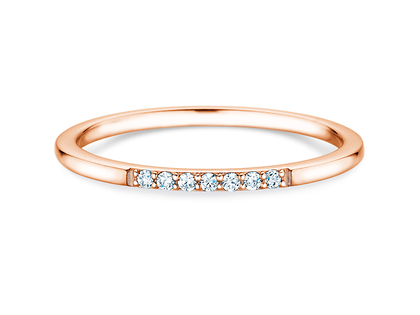 Verlovingsring Unity in 14K roségoud met diamanten 0,05ct G/SI