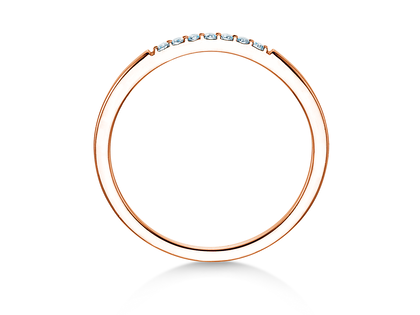 Verlovingsring Unity in 14K roségoud met diamanten 0,05ct G/SI
