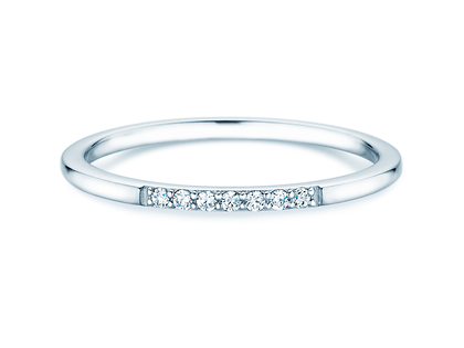 Verlovingsring Unity in 14K witgoud met diamanten 0,05ct G/SI